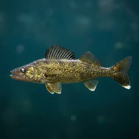 Walleye, a golden-olive freshwater fish